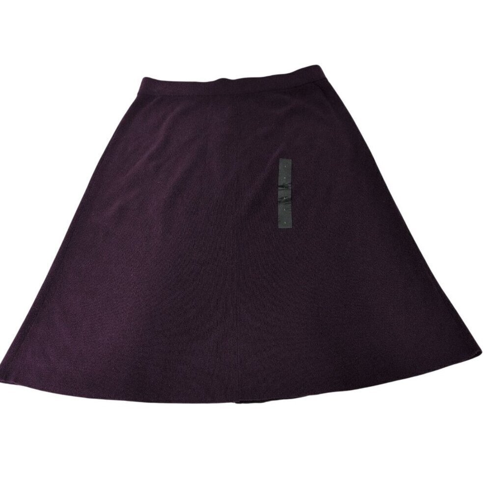 Banana Republic Factory A Line Maxi Skirt Womens Size Large Purple Knit NEW